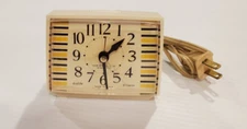 VTG Westclox Model 20318 BOLD II Drowse Electric Alarm Clock Stripes WORKS!!!