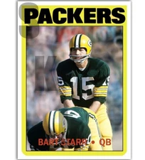 1972 STCC #357 Bart Starr Topps Green Bay Packers Custom HOF