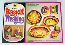 Vintage EASY BASKET WEAVING Craft Kit, Bowls, Frames, Napkin Rings by Pastime