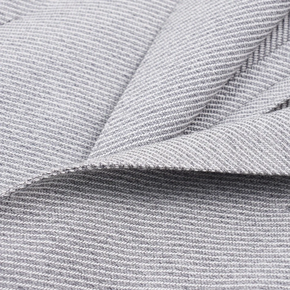 Abrigo deportivo Luigi Borrelli extra delgado gris claro tejido suave de lana 44R (UE 54) NUEVO CON ETIQUETAS Foto 3 de 4