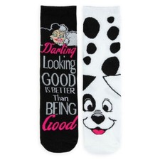 Disney 101 Dalmatians Patch 3D Nose Crew Socks Sock Size 9-11 Shoe Size 5-10