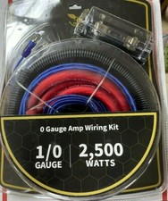 0 GA Amp Wiring Kit 2500 Watts By GOLDEN EAGLE AUDIO