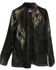 Mossy Oak Womens L 12-14 Pullover Fleece Lined 14 Zip Camo Pink Mossy Oak Womens L 12-14 Pullover Fleece Lined 14 Zip Camo Pink