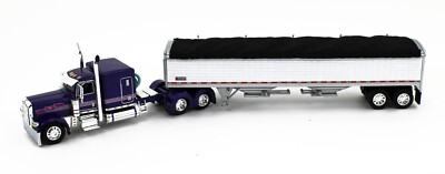 Tráiler A Escala 1/64 Peterbilt 389 Techo Medio Con Remolque De Granos Wilson Pacesetter De 3 Ejes 11