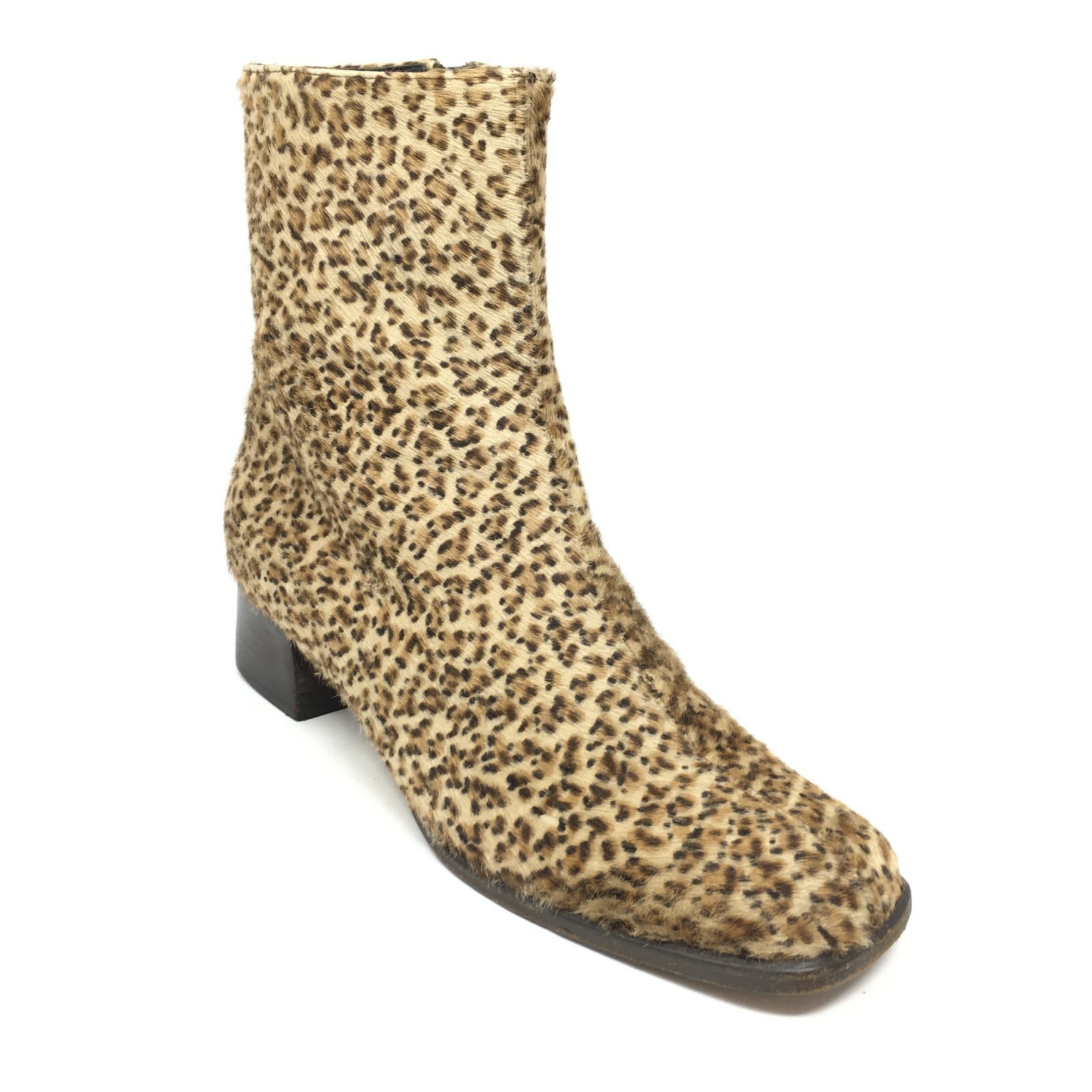 Stivaletti donna Yves Saint Laurent stivaletti scarpe taglia 7 marroni pelliccia intera di cavallo