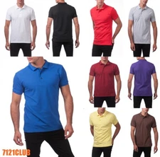 PRO CLUB MEN'S GOLF WEAR POLO TEE SHIRTS COLOR SHIRT PROCLUB BIG AND TALL S-10XL