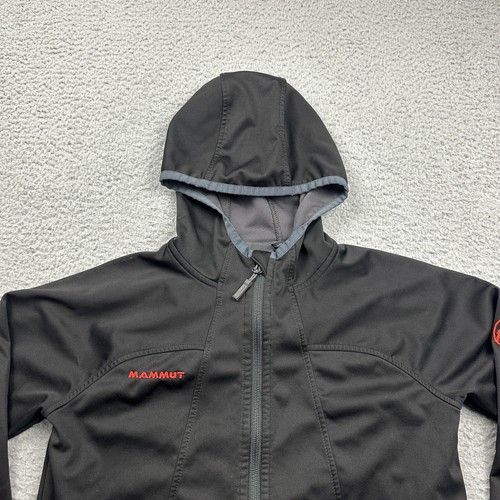 Mammut Jacket Youth 14/16 164 Black Ultimate Hoody Soft Shell Kids Hiking Gear - Picture 3 of 15