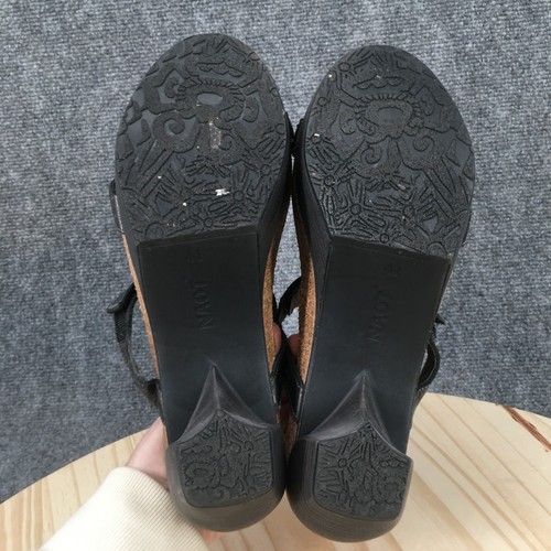 Naot Sandals Womens 41 Strappy Slide Heels Slip On Gray Leather Open Toe Cork - Picture 11 of 16