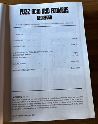 Fuzz Acid and Flowers Revisited (Hardback) by Vernon Joynson 159