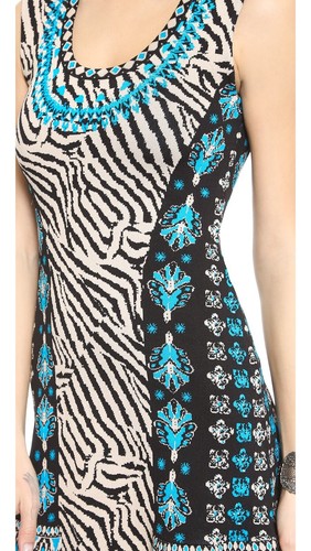 Nanette Lepore Womens Knit Sleeveless Safari Sheath Dress Size L $378 NWT - Picture 3 of 6