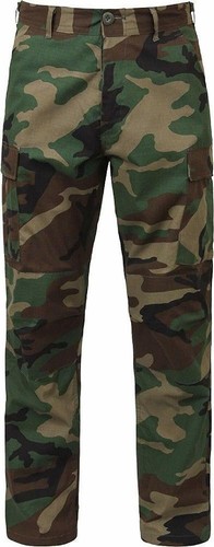 USGI Army USMC Ripstop BDU Woodland pants trousers Medium Short used utility MS