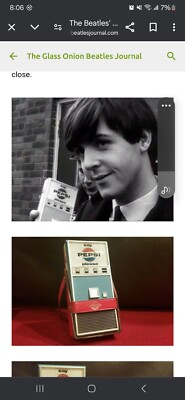 1960's Pepsi Transistor Radio Just Like The Beatles Used On Tour