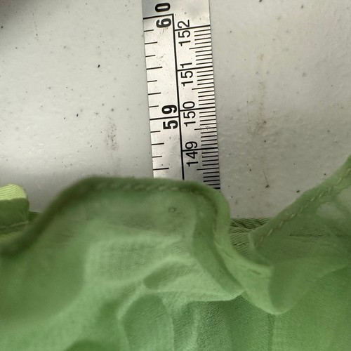 Vintage Handmade Womens Evening Gown Size S Green Chiffon Tafeta Petticoat - Picture 8 of 8