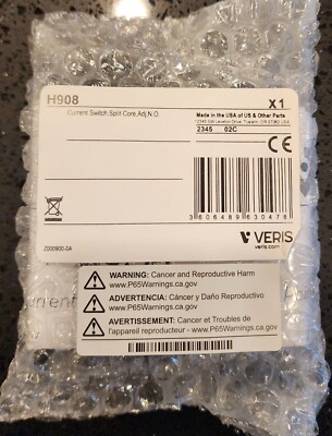 Veris Industries H908 Current Switch Split-Core Hawkeye Monitoring NIP Electric