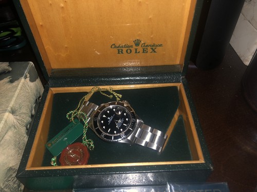 Rolex Submariner 168000 Black Dial Stainless Steel Men's Watch 1988