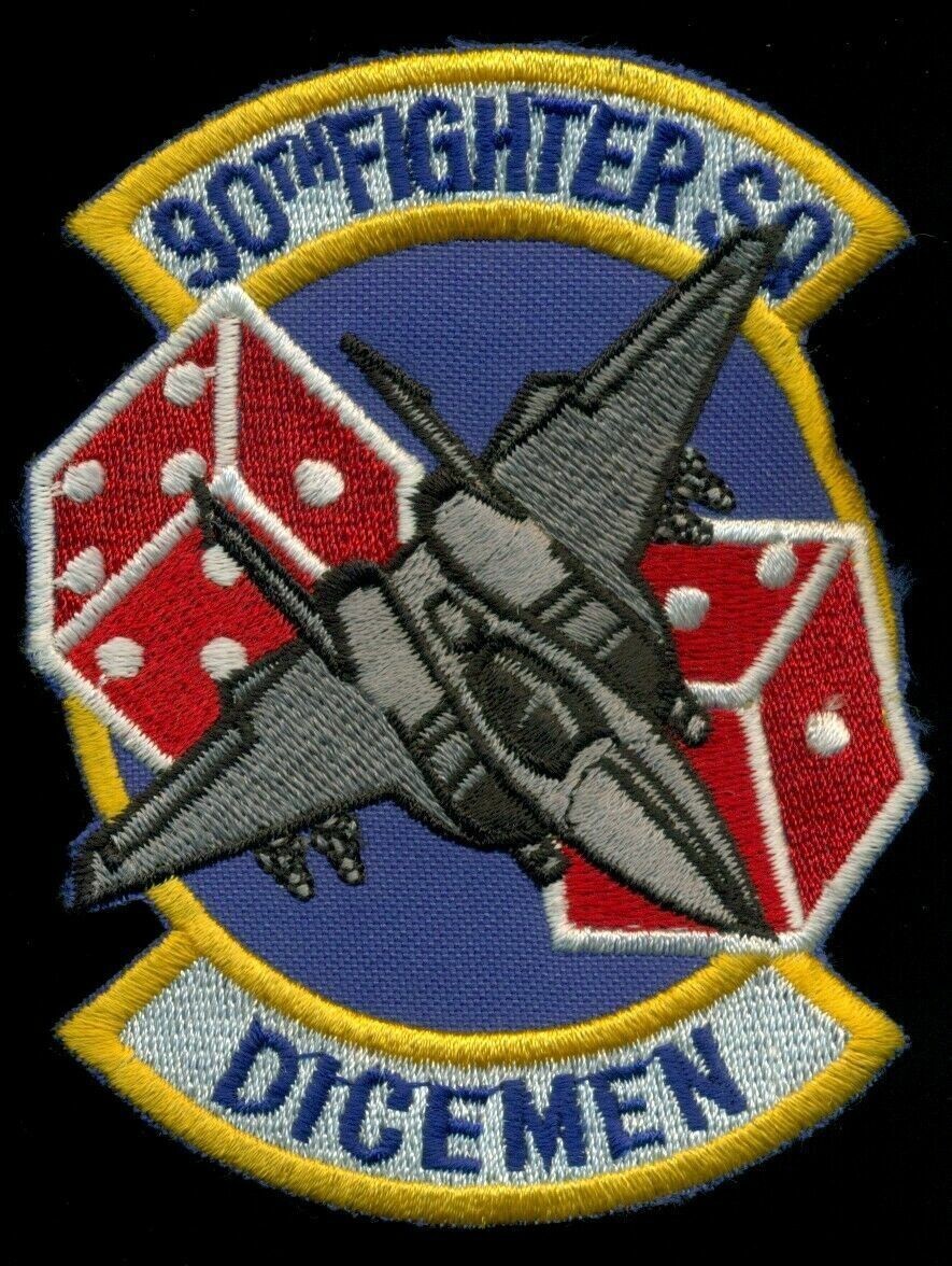 USAF 90th FS ダイスマン　サマーパッチ USAF 90TH FIGHTER SQ -90 FS- PAIR O DICE- Elmendorf AFB, AK
