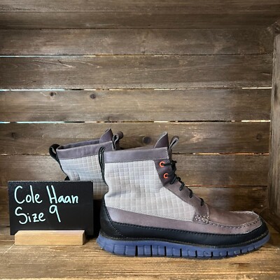 Mens Cole Haan Zero Grand OS Taupe Scloud Water Resistant Quilt Boots Size 9 M
