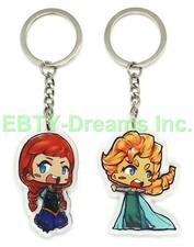Set of 2 Disney Frozen Acrylic Keychain Anna, Elsa