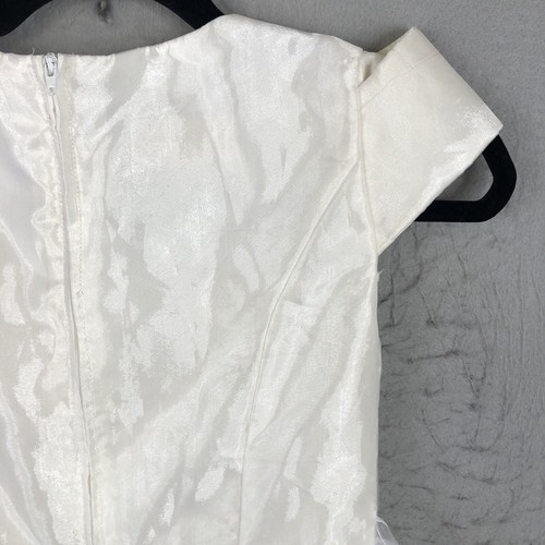 Jessica McClintock Dress Girls 16 White Organza Lace Trim Event Easter Occasion - Picture 17 of 21