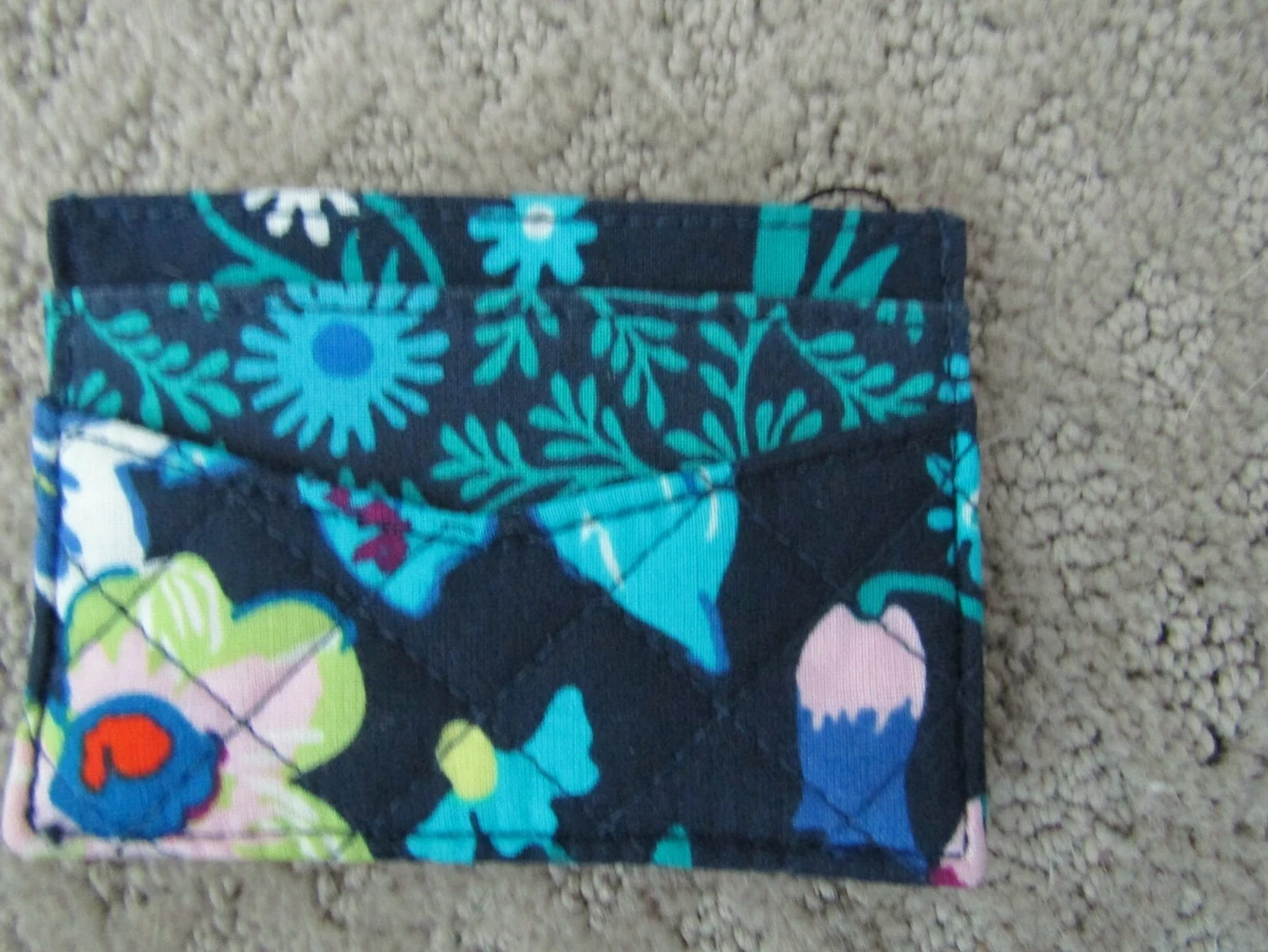 Vera Bradley Cotton Slim Card Case Wallet Moonlight Garden new eBay