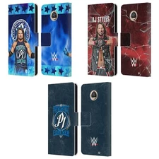 OFFICIAL WWE AJ STYLES LEATHER BOOK WALLET CASE COVER FOR MOTOROLA PHONES