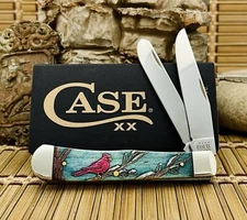 Case XX USA Smooth Cardinal Color Wash Bone 39159 Trapper Pocket Knife