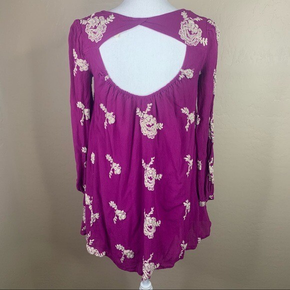 Free People Austin Emma Embroidered Mini Dress - XS - $148 | eBay