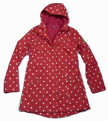 Blutsgeschwister Mantel Softshell Jacke gr. S Rot mit Kapuze Damen gepunktet