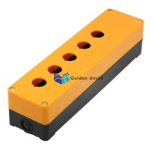 Orange Black Plastic 22mm Hole 5 Push Button Switch Control Station Box Kd