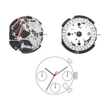 HATTORY VD53B complete movement quartz  watch Japan   CALENDARIO A LAS 4H /3H