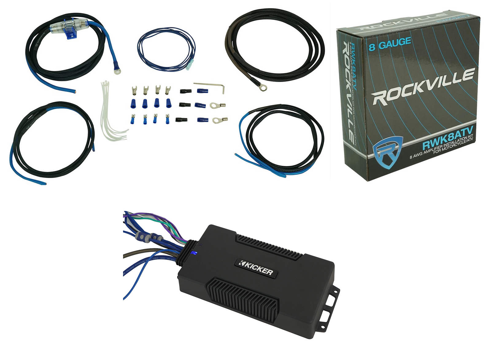 KICKER 48PXA4004 400 Вт 4-канальный усилитель комплект усилителей для квадроциклов UTVRZR PXA4004 65690₽