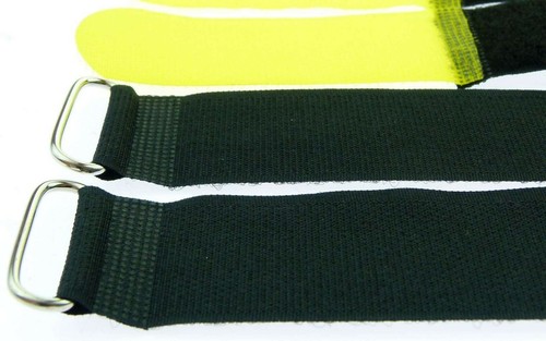 30 x Klettband Kabelbinder 40 cm x 40 mm gelb Klettbänder Kabelklett Metallöse - Bild 8 von 9