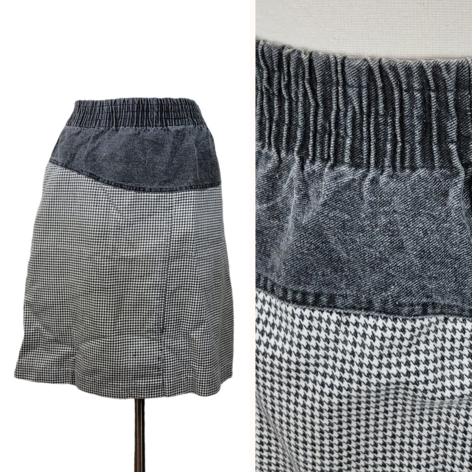 Vintage Y2K Venezia Denim Mini Skirt Blue Jean Plus Size 2X Western Pockets Sexy