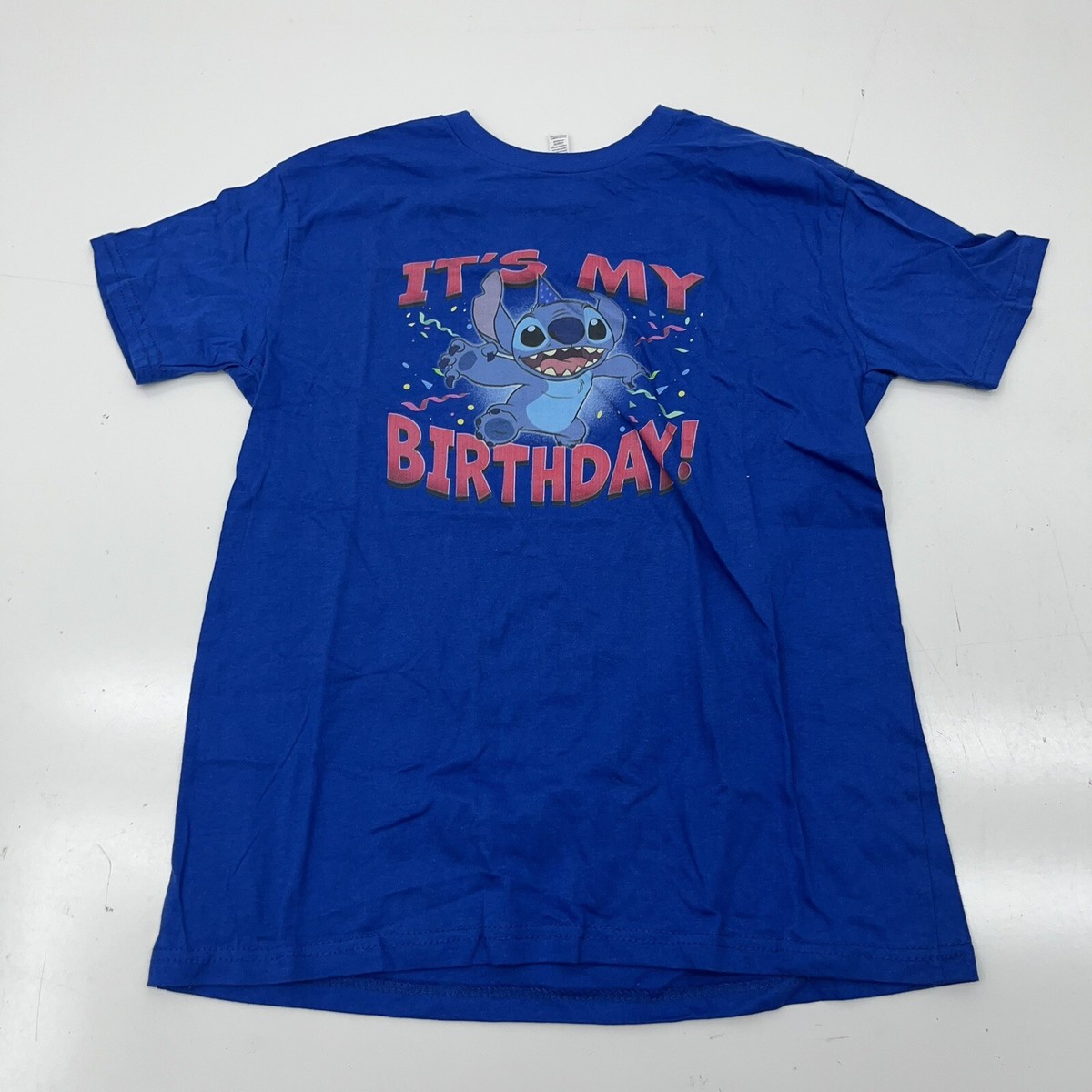 Disney Blue Stitch “It's My Birthday” Graphic T-Shirt Unisex Kids