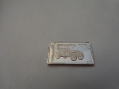 JOHN PINCHES - 1909 WEISSES MODELL M DAMPFWAGEN STERLING 925 SILBER EMBLEM PLAKETTE