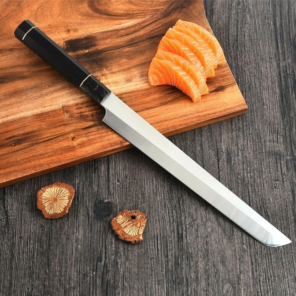 Handmade Forged Japanese Style 440C Stainless Steel Kitchen Knives Set with  Wooden Handles