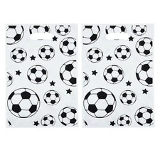10/20/50Pcs Soccer Gift Bags Plastic Football Candy Bags Soccer Party Favor Bags