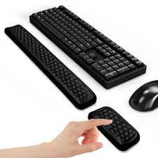 Keyboard Mouse Wrist Rest Pad, Comfort Memory Foam Wrist Rest with Non-Slip S...