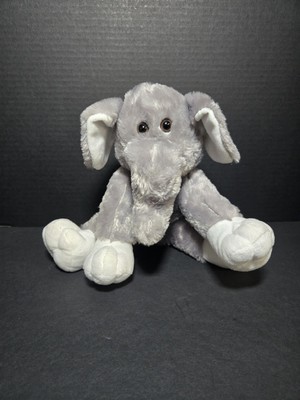 Dan Dee Dandee Collector's Choice Elephant Gray White Soft Plush Stuffed  11 