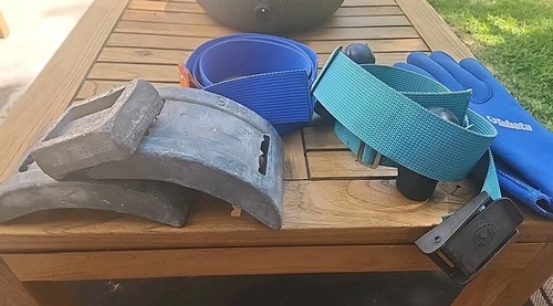 23 lbs Lead Dive SCUBA Diving With 2Belts And 1 Pair Of Gloves Lot