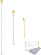 Gold Necklace Extenders, Bracelet Extension Chains with Lobster Clasp