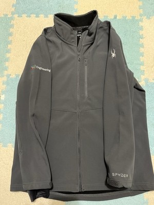 Spyder Men s Gray Softshell Full Zip Basic Jacket, Regular Size L