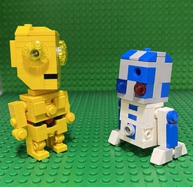 LEGO 2010 R2-D2 C-3PO CUBE DUDE STAR WARS Figures SDCC Comic Con Limited Edition