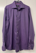 Eton Shirt Long Sleeve Button Up Purple 100 Cotton Contemporary Fit 15.5 /39
