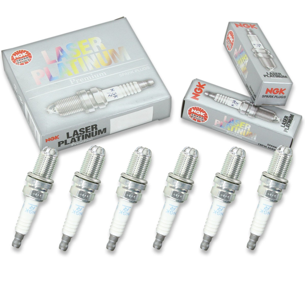 6 pcs NGK Laser Platinum Spark Plugs for 1999-2004 Volvo S80 2.9L L6 - hw