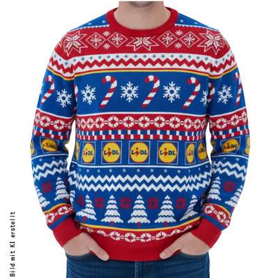 Lidl Weihnachtssweater Hoodie Pullover Weihnachtspullover Lidl Herren Baumwolle