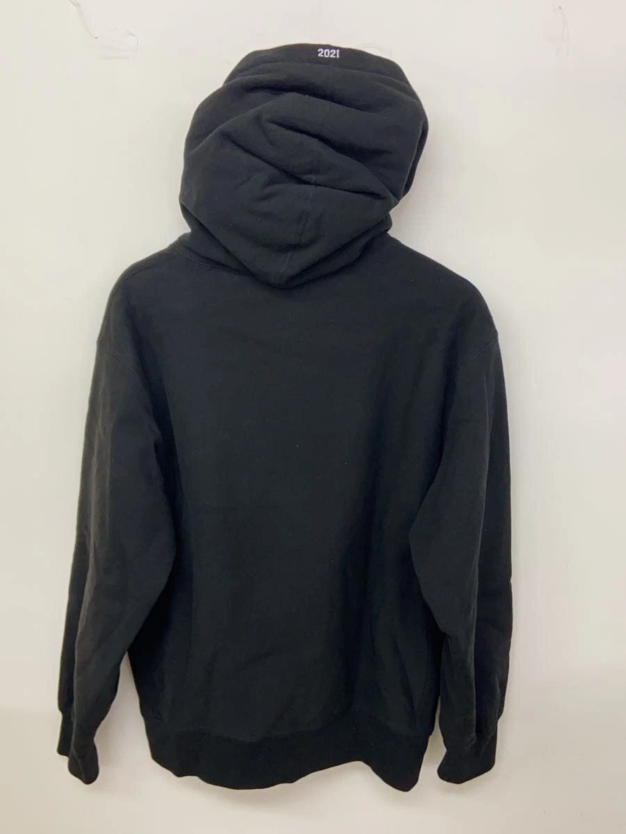 Supreme Felpa con Cappuccio M Cotone Nero Tinta Unita SCATOLA LOGO