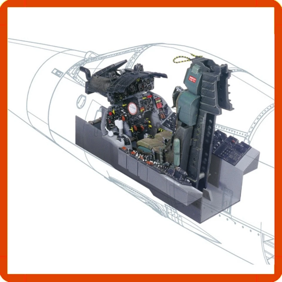 modellismo statico aerei militare model kit modellino Italeri 1/12 F104G Cockpit - Immagine 3 di 4