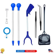 8-Piece Coral Feeder and Reef Grabber Set - Safe and Portable Aquarium Tools