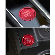 Car Accessories Fit for Audi A4 A5 A6 A7 Q5 Red Car Engine Start Button Cover...
